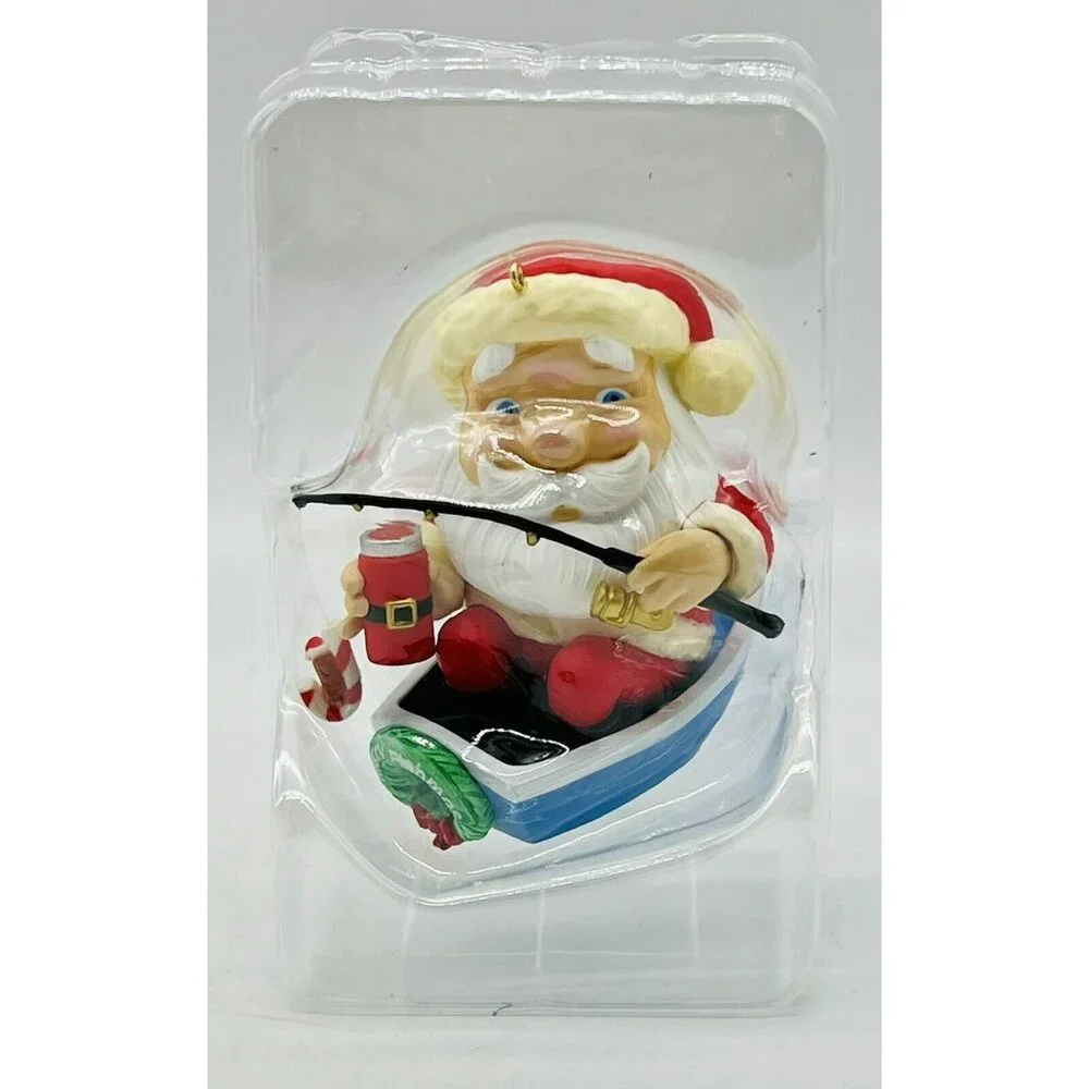 Hallmark Keepsake Ornament Merry Fishmas Santa‎ Fishing Boat 2017 Christmas